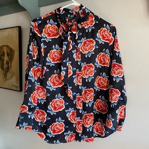 Brooks Brothers Silk Floral Shirt sz 6 (fits like a 2)